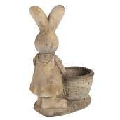 Figurina Iepuras cu ghiveci ceramica maro 38x22x49 cm