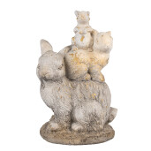 Figurina Iepurasi ceramica maro bej 27x18x43 cm