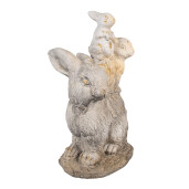 Figurina Iepurasi ceramica maro bej 27x18x43 cm