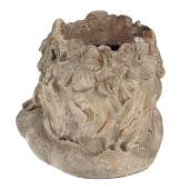 Ghiveci flori ceramica gri maro 20x20x19 cm