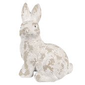 Figurina Iepuras ceramica alba bej 29x19x39 cm