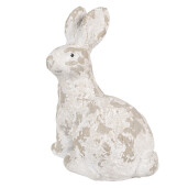 Figurina Iepuras ceramica alba bej 29x19x39 cm