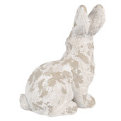 Figurina Iepuras ceramica alba bej 29x19x39 cm