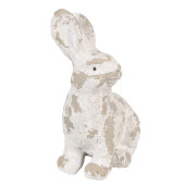 Figurina Iepuras ceramica alba bej 29x19x39 cm