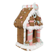 Casuta Turta Dulce polirasina multicolora cu led 26x20x37 cm