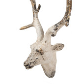 Decoratiune perete Ren ceramica bej 33x14x43 cm