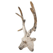 Decoratiune perete Ren ceramica bej 33x14x43 cm