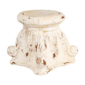 Suport ghiveci flori ceramica bej vintage 22x22x21 cm