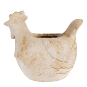 Ghiveci flori ceramica bej Gaina 31x20x27 cm