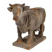 Ghiveci flori ceramica gri maro Vacuta 36x15x28 cm