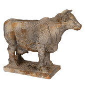 Ghiveci flori ceramica gri maro Vacuta 36x15x28 cm