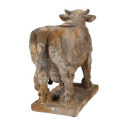 Ghiveci flori ceramica gri maro Vacuta 36x15x28 cm