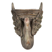 Ghiveci flori ceramica maro Lebada 30x15x43 cm