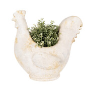 Ghiveci flori ceramica bej Gaina 36x18x35 cm