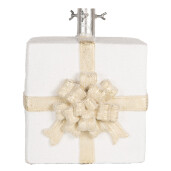 Suport brad Craciun ceramica alba crem 26x24x33 cm