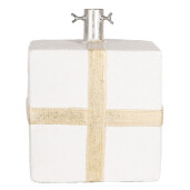 Suport brad Craciun ceramica alba crem 26x24x33 cm