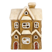 Candela Casuta Craciun ceramica multicolora 23x15x33 cm