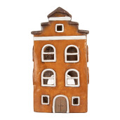 Candela Casuta Craciun ceramica multicolora 20x15x34 cm