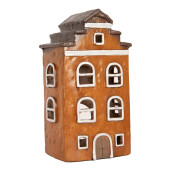 Candela Casuta Craciun ceramica multicolora 20x15x34 cm