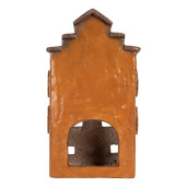 Candela Casuta Craciun ceramica multicolora 20x15x34 cm