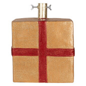 Suport brad Craciun ceramica aurie rosie 26x25x32 cm