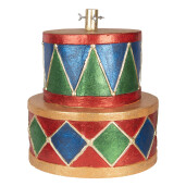 Suport brad Craciun ceramica multicolora Ø 40x46 cm