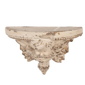 Decoratiune perete ceramica bej vintage 33x14x21 cm