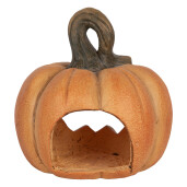 Dovleac decorativ ceramica portocalie maro 25x24x25 cm