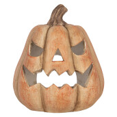 Dovleac decorativ ceramica portocalie maro 23x22x25 cm