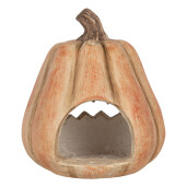 Dovleac decorativ ceramica portocalie maro 23x22x25 cm