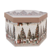 Set 14 globuri brad Craciun in cutie cadou Braduti (14) 8x8x8 cm