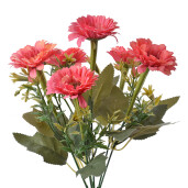 Buchet flori artificiale verzi roz 10x10x30 cm