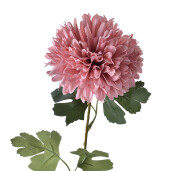 Set 12 Crizanteme artificiale roz verzi 10x10x54 cm