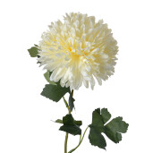 Set 12 Crizanteme artificiale albe verzi 10x10x54 cm