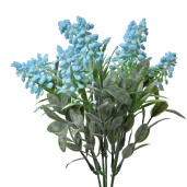 Buchet flori artificiale albastre verzi 15x15x32 cm