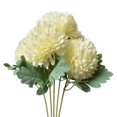 Crizanteme artificiale albe verzi 22x14x43 cm