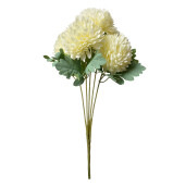Crizanteme artificiale albe verzi 22x14x43 cm