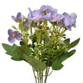 Buchet flori artificiale violet verzi 15x15x30 cm