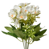 Buchet flori artificiale verzi albe 15x15x30 cm