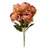 Buchet flori artificiale portocalii verzi 12x10x34 cm