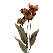 Floare artificiala maro verde 8x5x60 cm 