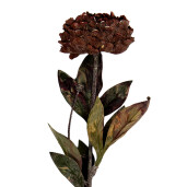 Floare artificiala rosie maro 10x10x65 cm