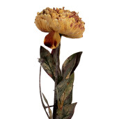 Floare artificiala verde portocalie 10x10x65 cm