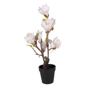 Magnolie artificiala alba in ghiveci 12x12x40 cm
