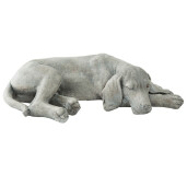 Figurina Catelus polirasina gri 58x35x15 cm