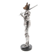 Figurina polirasina argintie Catelus 15x12x32 cm