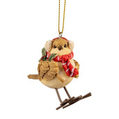 Set 3 ornamente brad Craciun 5x3x7 cm