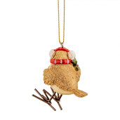 Set 3 ornamente brad Craciun 5x3x7 cm