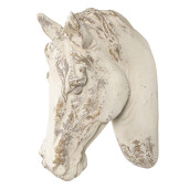 Figurina Cal perete polirasina alba vintage 32x16x45 cm