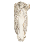 Figurina Cal perete polirasina alba vintage 32x16x45 cm